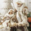 Raz 15.25" Winter White Holy Family Christmas Nativity Scene 4010660