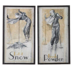 Raz 28" Vintage Ski Framed Wooden Christmas Wall Art 4144581 -Raz Imports 4144581 26374.1647458140