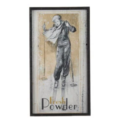 Raz 28" Vintage Ski Framed Wooden Christmas Wall Art 4144581 -Raz Imports 4144581 b 49229.1647458136