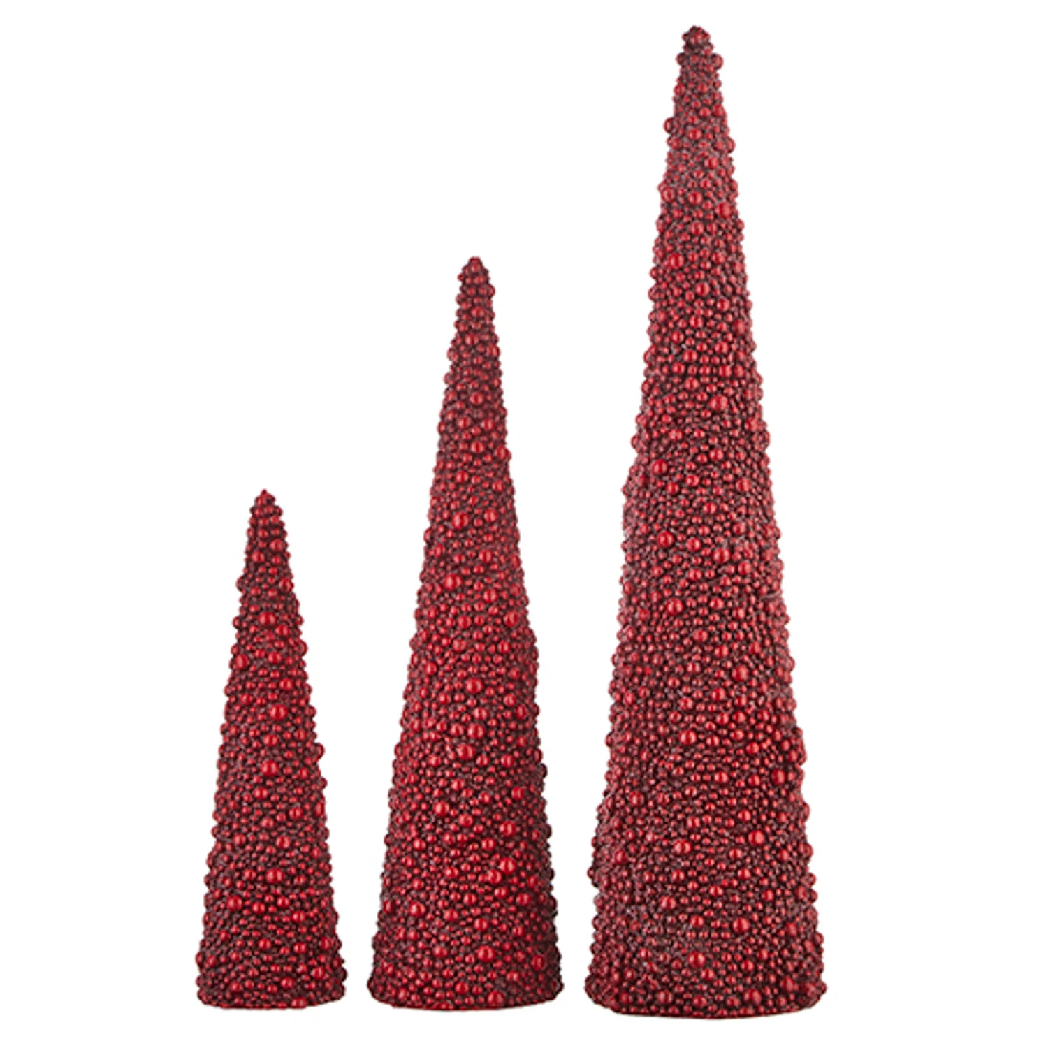 Raz Set Of 3 Red Berry Cone Christmas Tree 4211312 2 Raz Set Of 3 Red Berry Cone Christmas Tree 4211312 - Image 2