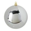 Raz 10" Large Shiny Silver Ball Christmas Ornament 4214857