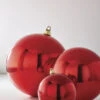 Raz 10" Large Shiny Red Ball Christmas Ornament 4214885