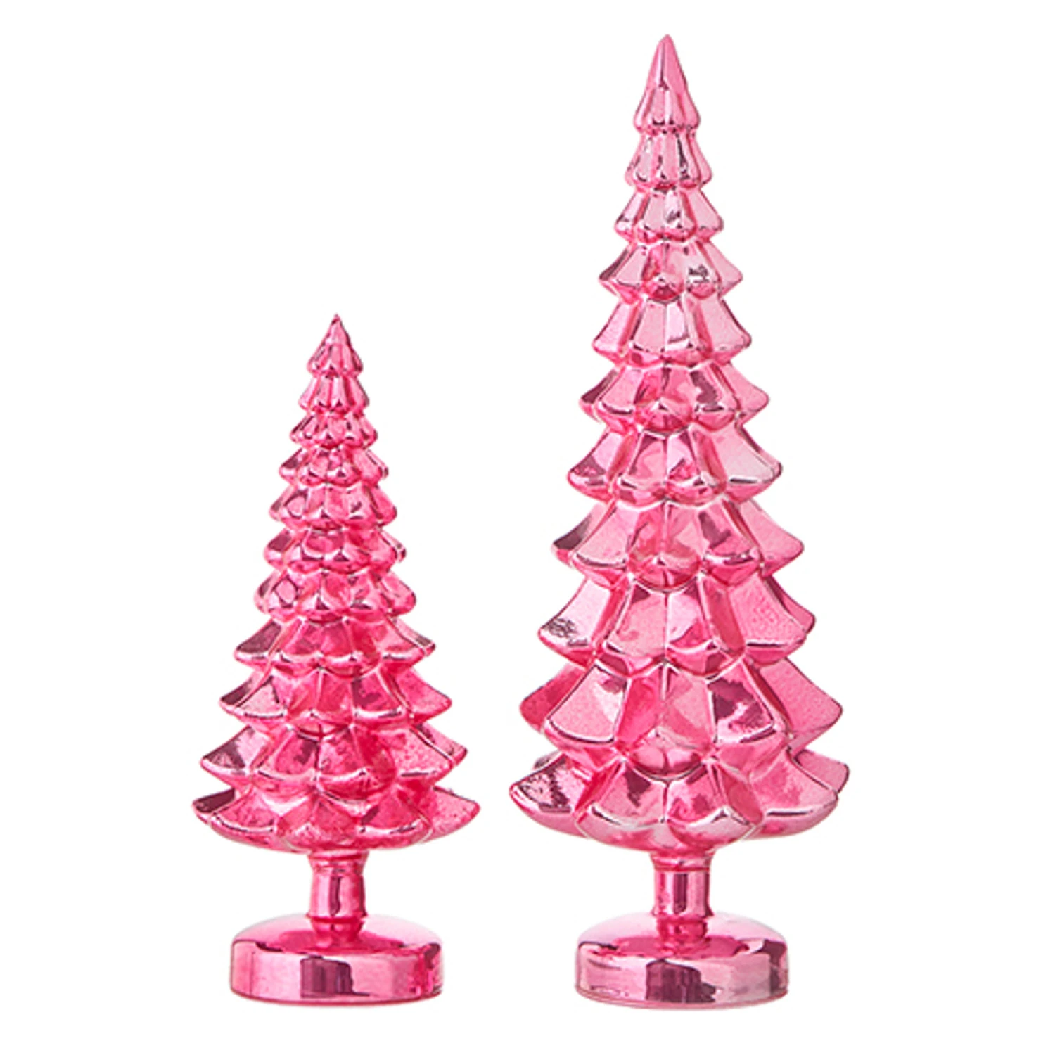 Raz Set Of 2 Pink Metallic Glass Christmas Tree Decoration 4222938 2 Raz Set Of 2 Pink Metallic Glass Christmas Tree Decoration 4222938 - Image 2