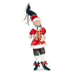 Raz 16" Red And Plaid Posable Christmas Elf Figure 4302355 -Raz Imports 4302355a 08178.1686778659
