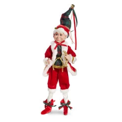 Raz 16" Red And Plaid Posable Christmas Elf Figure 4302355 -Raz Imports 4302355b 44907.1686778657