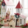 Raz 16.75" Red Roof Metal Church Christmas House 4312335