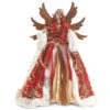 Raz 17.5" Red And Gold Angel Christmas Tree Topper 4315559