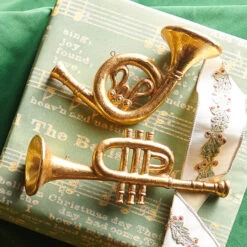 Raz 10.5" Trumpet Or French Horn Christmas Ornament 4316162