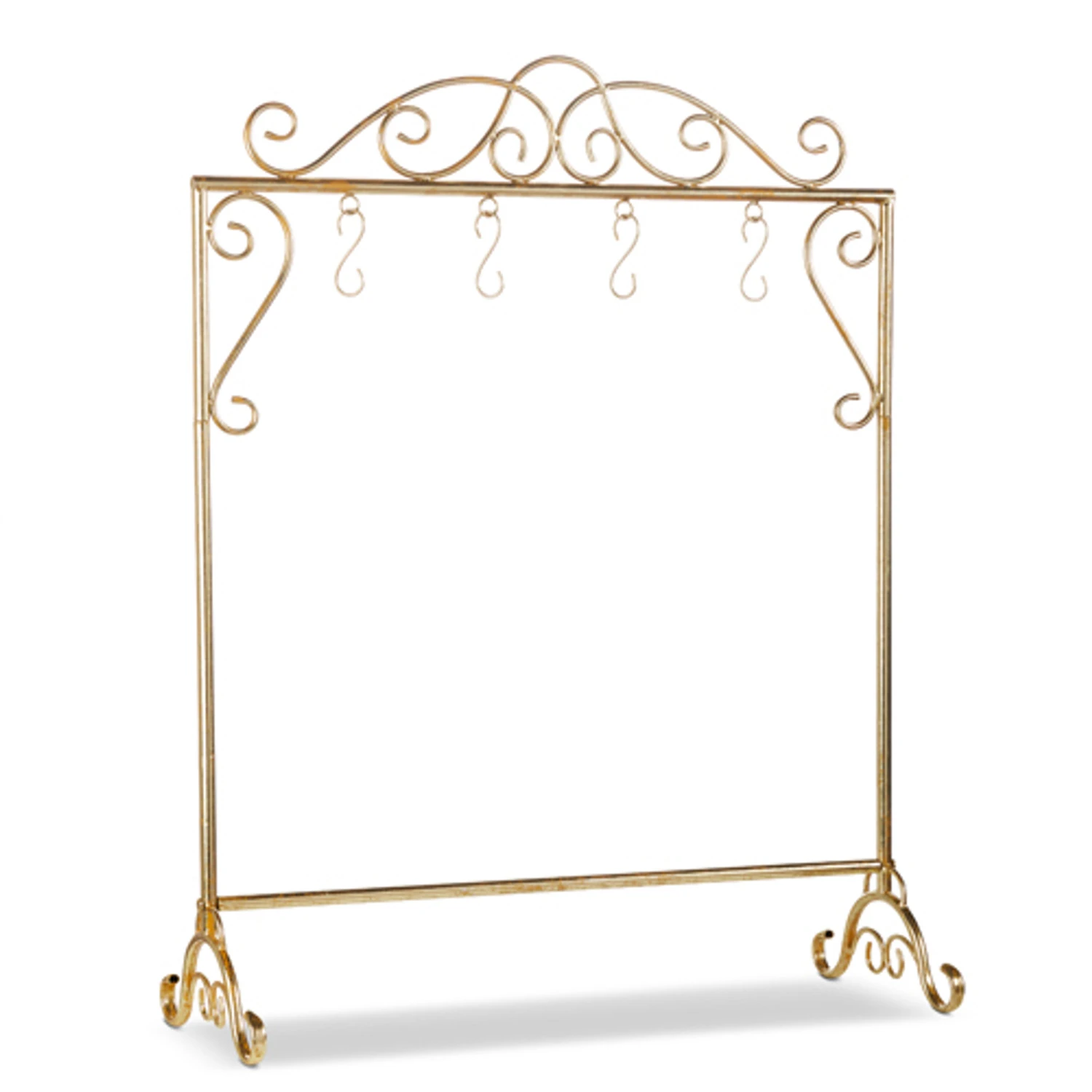 Raz 42.5" Gold Scrollwork Stocking Holder Stand 4317036 2 Raz 42.5" Gold Scrollwork Stocking Holder Stand 4317036 - Image 2