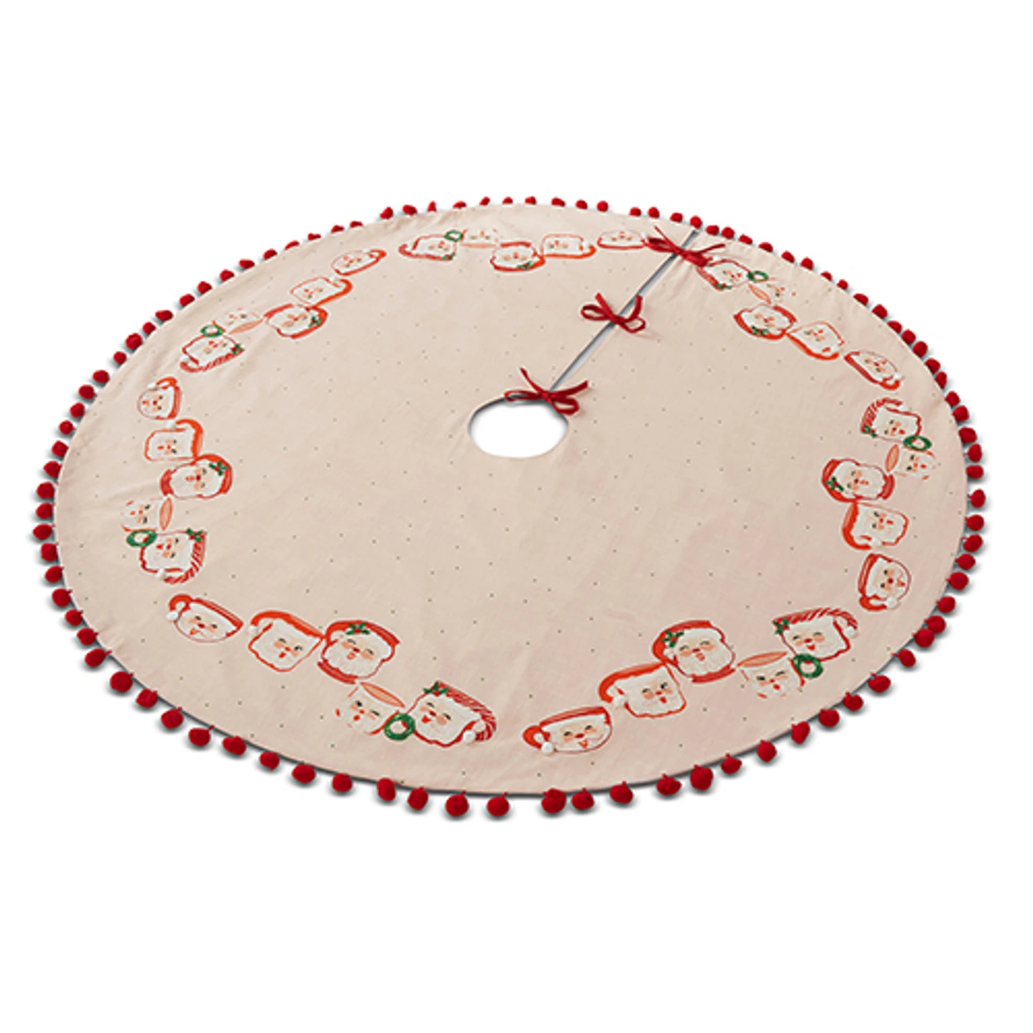 Raz 52" Pink Santa Mug Christmas Tree Skirt 4319327 2 Raz 52" Pink Santa Mug Christmas Tree Skirt 4319327 - Image 2