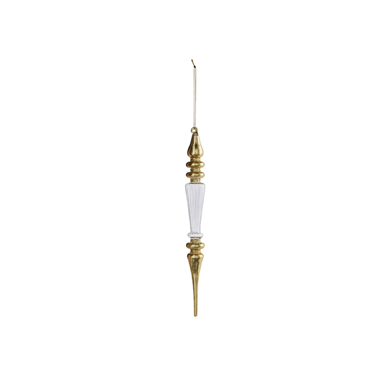 Raz 11" Gold And Clear Finial Glass Christmas Ornament 4320868 4 Raz 11" Gold And Clear Finial Glass Christmas Ornament 4320868 - Image 4