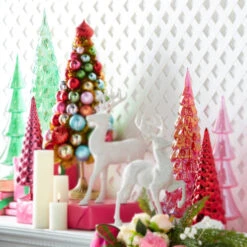 Raz 18" Large Iridescent Red Or Green Glass Tree Christmas Decoration 7 Raz 18" Large Iridescent Red Or Green Glass Tree Christmas Decoration -Raz Imports 4322934 edit 74896.1686758729