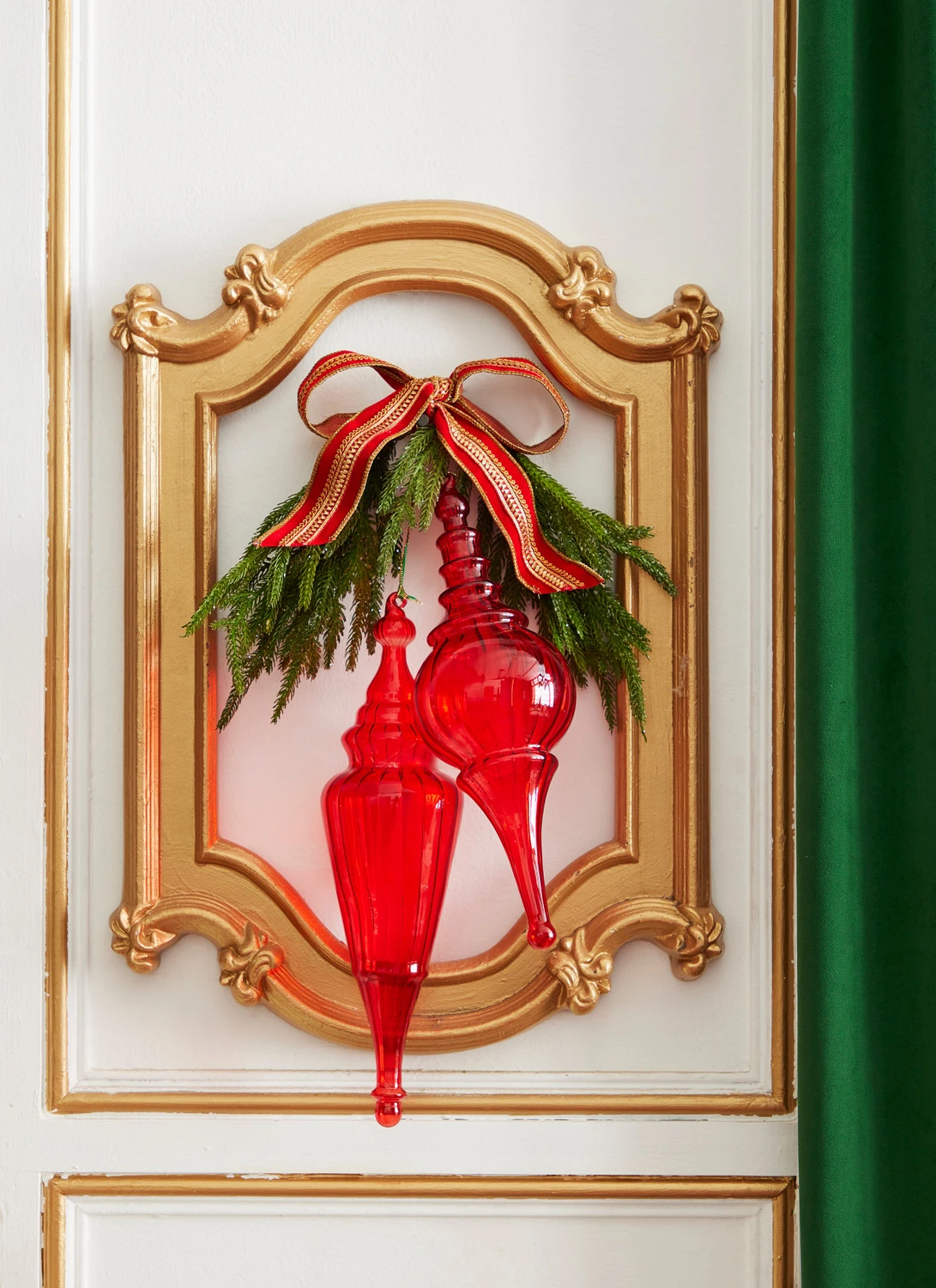 Raz 15.5" Large Red Finial Glass Christmas Ornament 4324500 1 Raz 15.5" Large Red Finial Glass Christmas Ornament 4324500