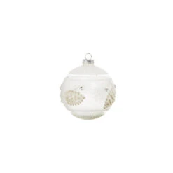 Raz 4" White Textured Pinecone Glass Christmas Ornament 4324587 6 Raz 4" White Textured Pinecone Glass Christmas Ornament 4324587 -Raz Imports 4324587a 20499.1684952652