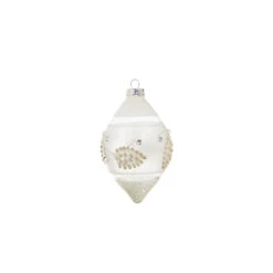 Raz 4" White Textured Pinecone Glass Christmas Ornament 4324587 7 Raz 4" White Textured Pinecone Glass Christmas Ornament 4324587 -Raz Imports 4324587b 76120.1684952655