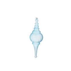 Raz 15.5" Large Light Blue Finial Glass Christmas Ornament 4324620 -Raz Imports 4324620b 37601.1684960123