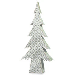 Raz 16.25" Or 22" Large Green And White Distressed Embossed Christmas Tree Decoration -Raz Imports 4325929 94267.1690923689