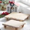 Raz Brown White Washed Square Riser Christmas Decoration 4328020