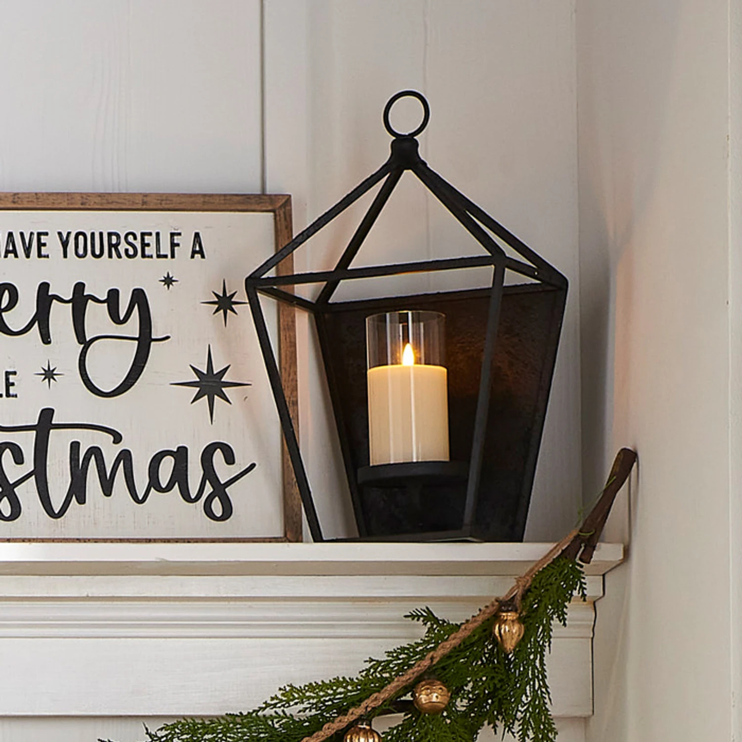 Raz 17" Antique Black Metal Lantern Candle Holder 4354204 1 Raz 17" Antique Black Metal Lantern Candle Holder 4354204