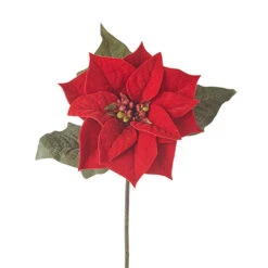 Raz 26" Red Poinsettia Stem Christmas Tree Pick F4202497