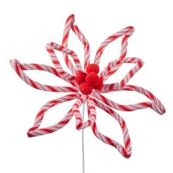 Raz 16.5" Or 24.5" Peppermint Floral Poinsettia Christmas Tree Pick -Raz Imports F4206721 1 71604.1650551929