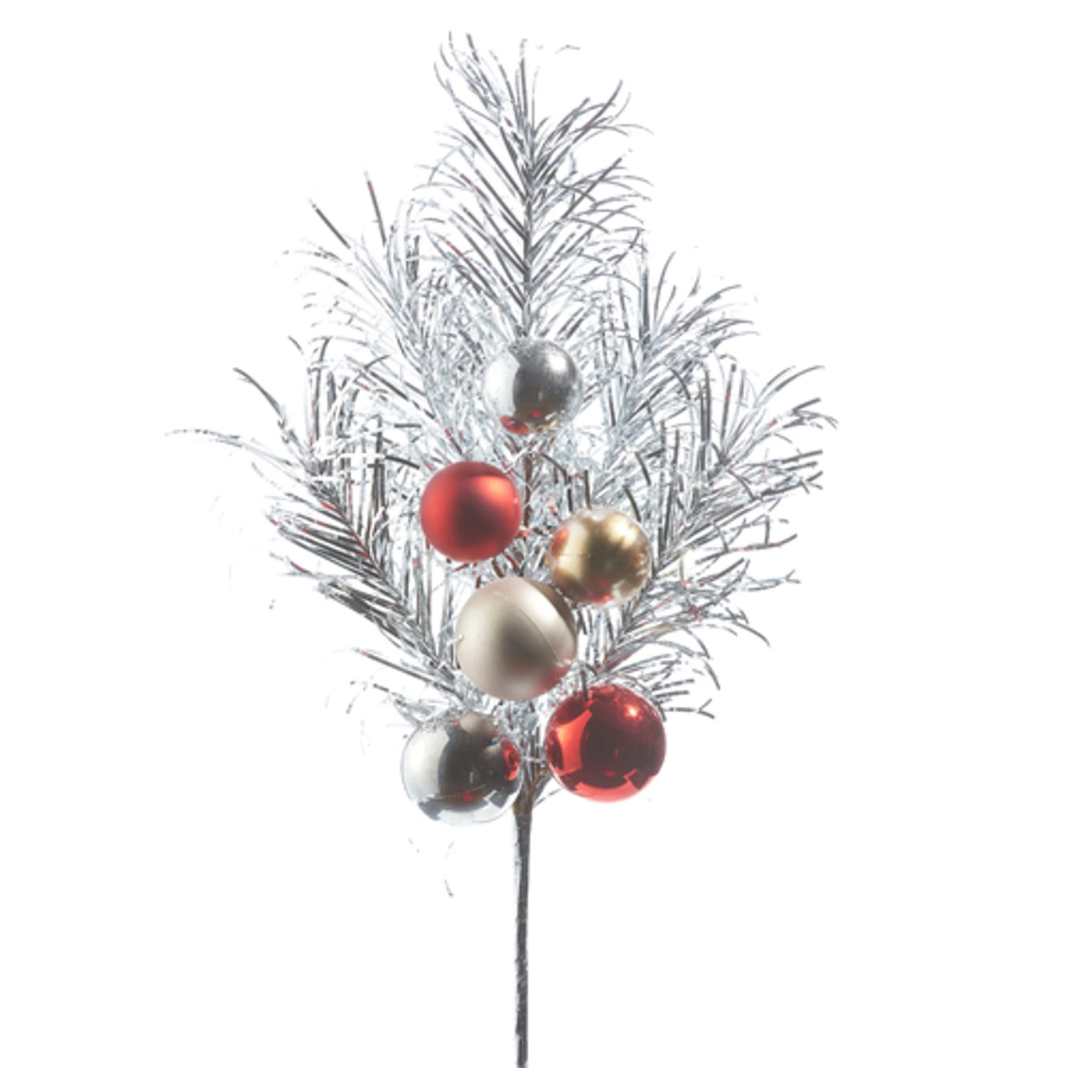 Raz 28" Tinsel And Ball Ornament Christmas Tree Spray F4302401 1 Raz 28" Tinsel And Ball Ornament Christmas Tree Spray F4302401