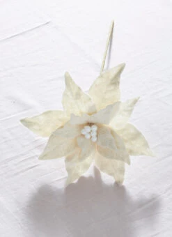 Raz 19.5" Glittered Poinsettia Christmas Stem F4306668