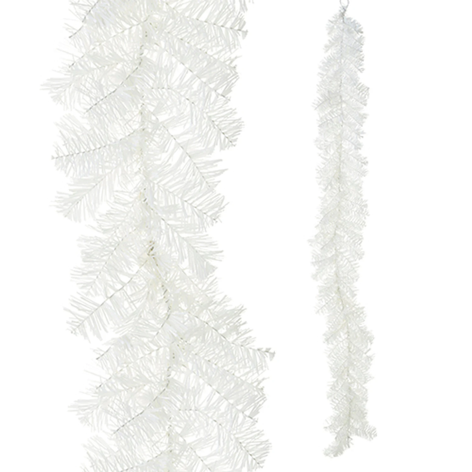 Raz 6' White Tinsel Christmas Garland G4202577 2 Raz 6' White Tinsel Christmas Garland G4202577 - Image 2