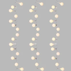 Raz 8' Frosted Snowball Warm White Snake Light Christmas Lights L4237015