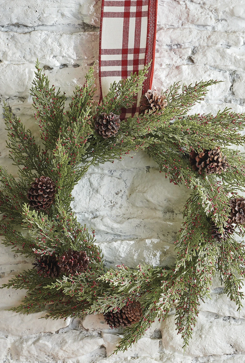Raz 24" Cedar, Pinecone, And Berry Christmas Wreath W4202569 1 Raz 24" Cedar, Pinecone, And Berry Christmas Wreath W4202569