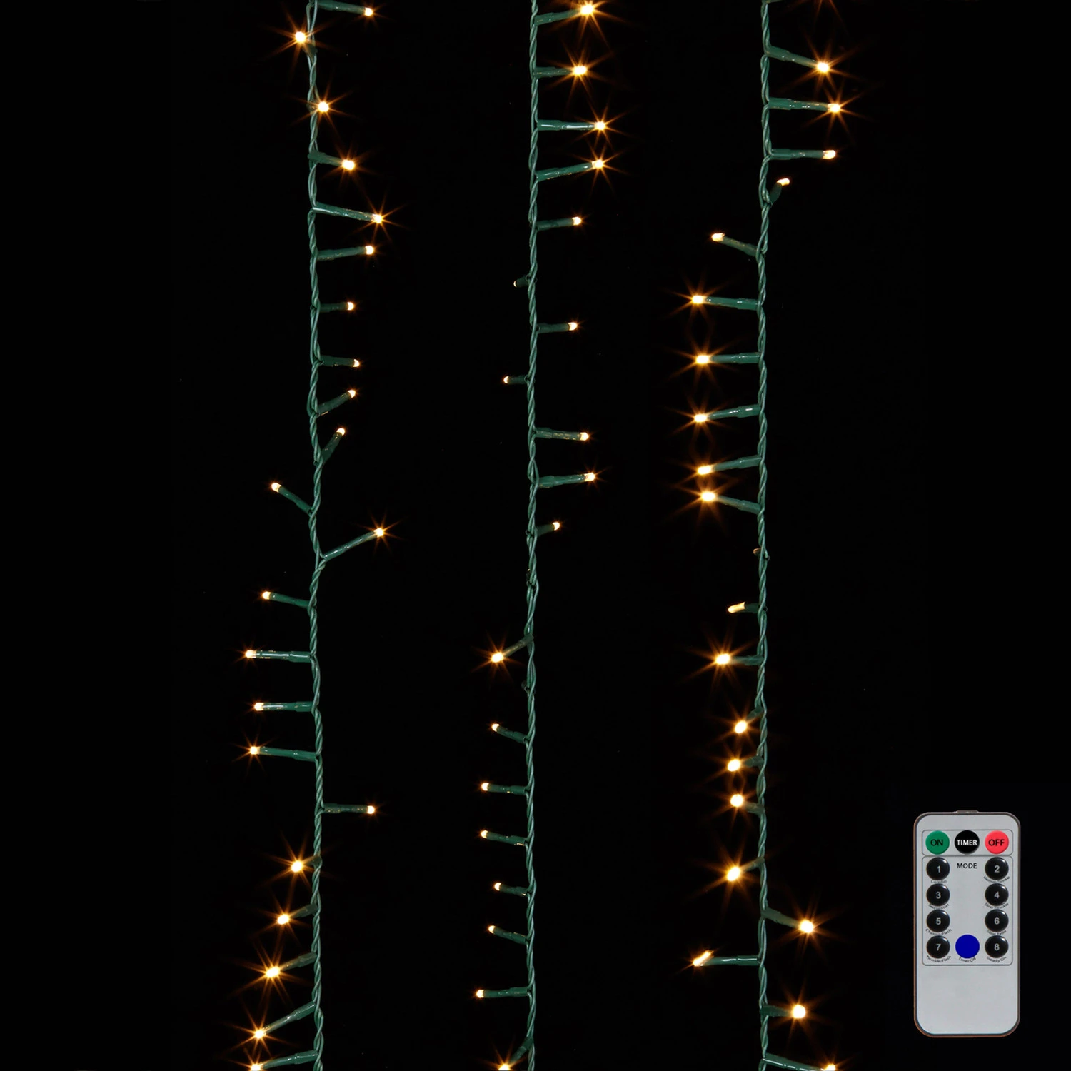 Raz 73.8' Compact Snake Garland Green Wire With White Christmas Lights G3937039 1 Raz 73.8' Compact Snake Garland Green Wire With White Christmas Lights G3937039