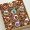 Raz Box Of 12 3.25" Bright Vintage Glass Christmas Ornaments 4120894