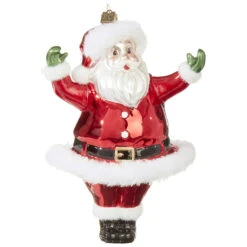 Raz Eric Cortina 4.75" Or 7.5" Large Retro Santa Glass Christmas Ornament 5 Raz Eric Cortina 4.75" Or 7.5" Large Retro Santa Glass Christmas Ornament -Raz Imports apif13j8r 94732.1646091956