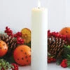 Uyuni 9.75" Flat Top Moving Flame White Unscented Pillar Battery Candle 4034508