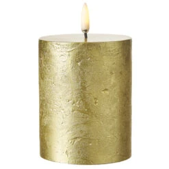 Uyuni 3" X 5" Or 7" Gold Texture Flat Top Flicker Flame Pillar Candle -Raz Imports apilee6wq 70301.1646091945