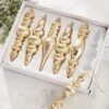 Raz 6.5" Box Of Gold Finial Glass Christmas Ornaments 4122829