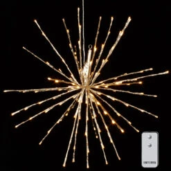 Raz 17", 23", Or 27.5" Gold LED Lighted Starburst With Remote Christmas Decorations -Raz Imports apixgwhkd 70294.1646091961
